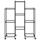 Vidaxl Flower Standard med hjul 83x25x103,5 cm Iron Black