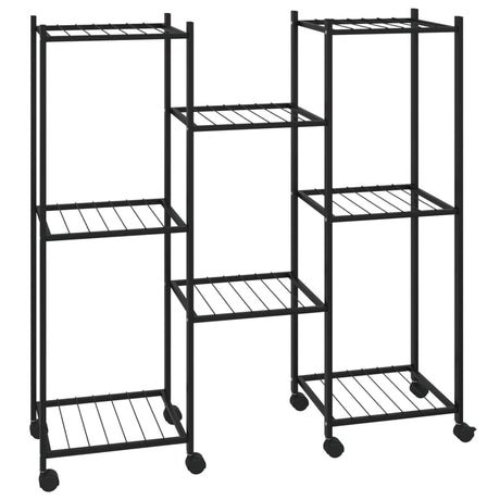 Vidaxl Flower Standard med hjul 83x25x83,5 cm Iron Black