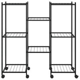 Vidaxl Flower Standard med hjul 83x25x83,5 cm Iron Black