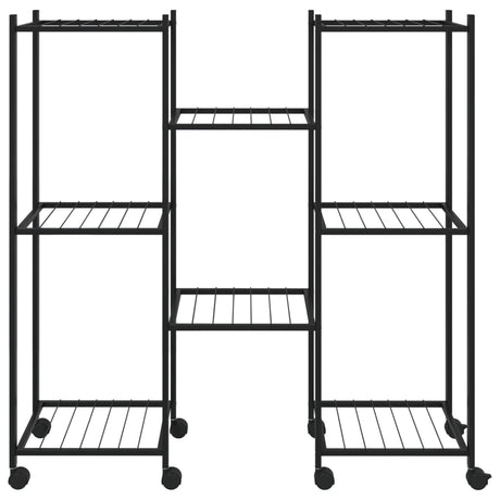 Vidaxl Flower Standard med hjul 83x25x83,5 cm Iron Black