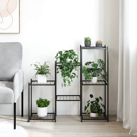 Vidaxl Flower Standard 83x25x80 cm Iron Black