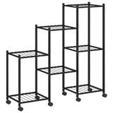 Vidaxl Flower Standard med hjul 83x25x83,5 cm Iron Black