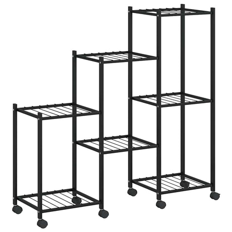 Vidaxl Flower Standard med hjul 83x25x83,5 cm Iron Black
