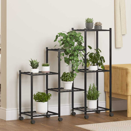 Vidaxl Flower Standard med hjul 83x25x83,5 cm Iron Black