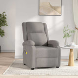 Vidaxl massagestoel elektrisch stof taupe