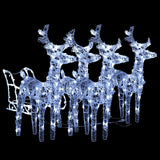 Vidaxl juledekorationer Reindeer og Slee 240 LEDS Akryl