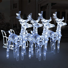 Vidaxl juledekorationer Reindeer og Slee 240 LEDS Akryl