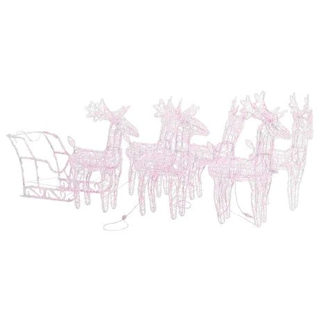 Vidaxl juledekorationer Reindeer og Slee 320 LEDS Akryl