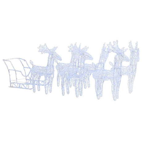 Vidaxl juledekorationer Reindeer og Slee 320 LEDS Akryl