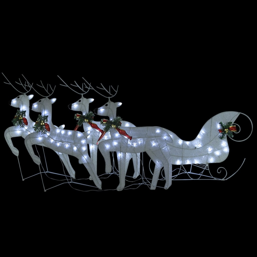Vidaxl Buitenkerstontiering Reindeer og Slee 100 LEDS White