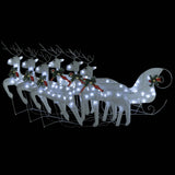 Vidaxl Buitenkerstontiering Reindeer og Slee 140 LEDS White