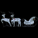 Vidaxl Buitenkerstontiering Reindeer og Slee 140 LEDS White