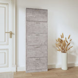 Vidaxl Shoe Cabinet 59x17x169 cm behandlet træbetonpris