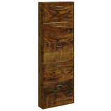 Vidaxl Shoe Cabinet 59x17x169 cm Property Wood Røget eg Farvet
