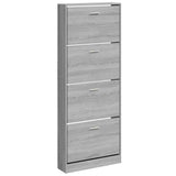 Vidaxl Shoe Cabinet 59x17x150 cm Property Wood Grey Sonoma
