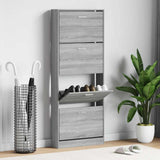 Vidaxl Shoe Cabinet 59x17x150 cm Property Wood Grey Sonoma