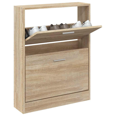 Vidaxx skoskab eg 59x17x81 cm konstrueret træ