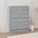 Vidaxl Shoe Cabinet 59x17x81 cm forarbejdet trægrå sonoma