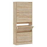 Vidaxl Shoe Cabinet 63x24x147 cm Property Wood Sonoma Oak Farvet