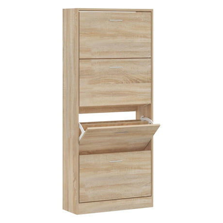 Vidaxl Shoe Cabinet 63x24x147 cm Property Wood Sonoma Oak Farvet