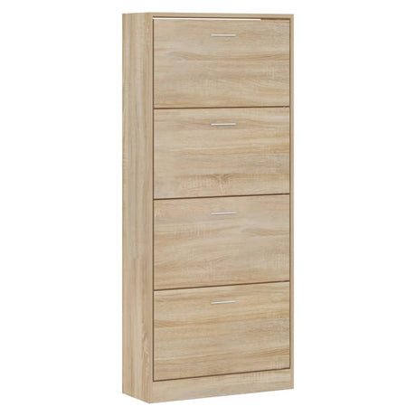 Vidaxl Shoe Cabinet 63x24x147 cm Property Wood Sonoma Oak Farvet