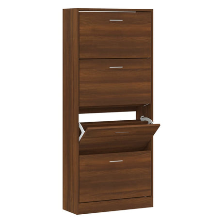 Vidaxx skoskab 63x24x147 cm færdig træbrun eg farve