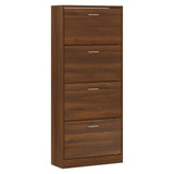 Vidaxx skoskab 63x24x147 cm færdig træbrun eg farve