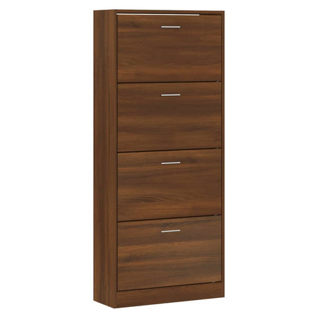 Vidaxx skoskab 63x24x147 cm færdig træbrun eg farve