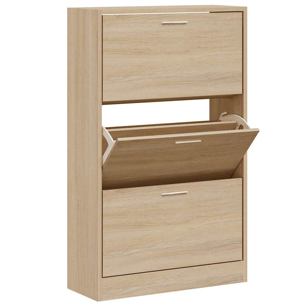 Vidaxl Shoe Cabinet 63x24x103 cm Property Wood Sonoma Oak Farvet