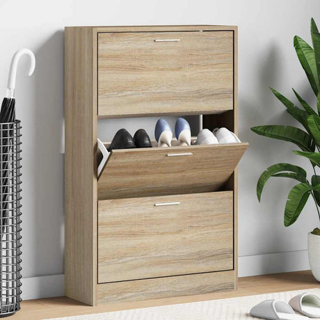 Vidaxl Shoe Cabinet 63x24x103 cm Property Wood Sonoma Oak Farvet