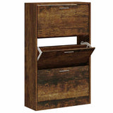 Vidaxx skoskab 63x24x103 cm forarbejdet træ, røget eg