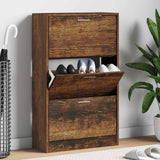 Vidaxx skoskab 63x24x103 cm forarbejdet træ, røget eg