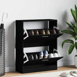 Vidaxl Shoe Cabinet 63x24x81 cm Property Wood Black