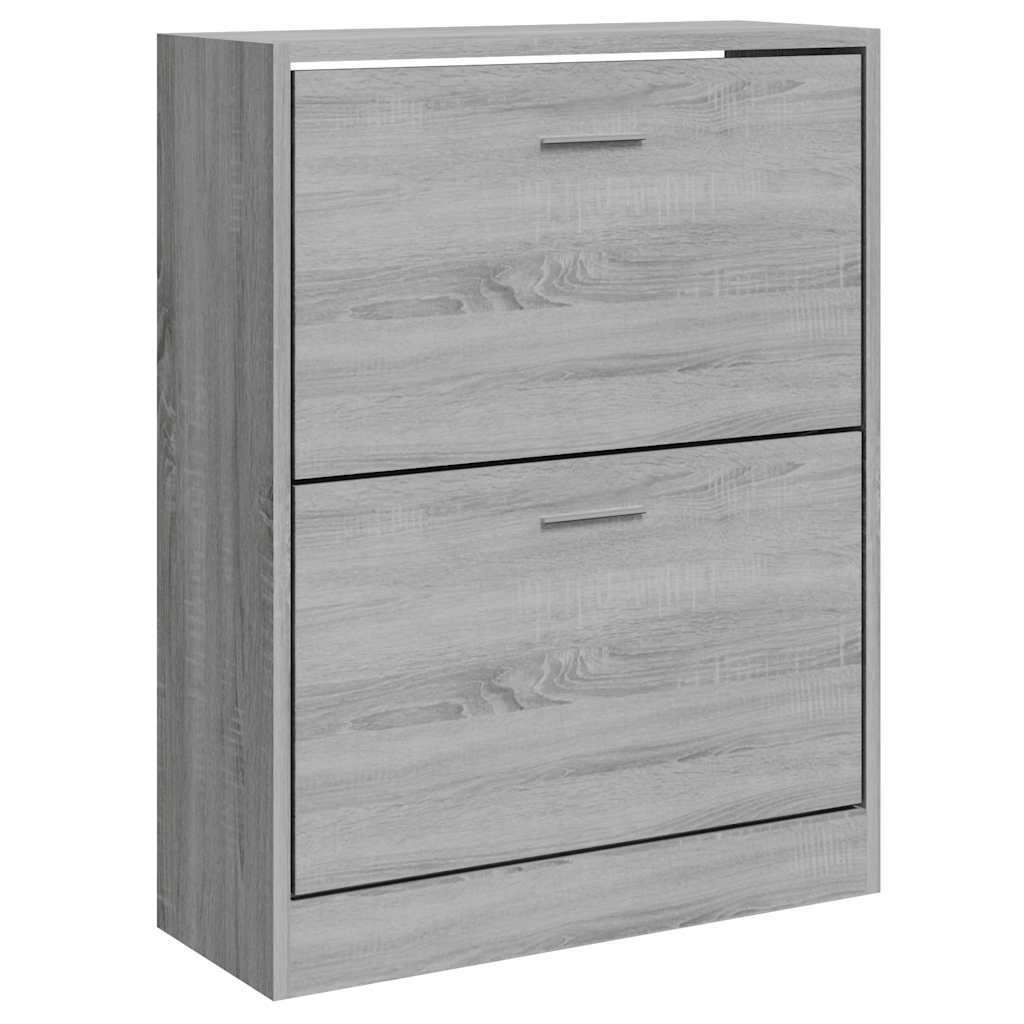 Vidaxl Shoe Cabinet 63x24x81 cm forarbejdet trægrå sonoma