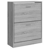 Vidaxl Shoe Cabinet 63x24x81 cm forarbejdet trægrå sonoma