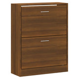 Vidaxl Shoe Cabinet 63x24x81 cm Property Wood Brown Oak Color