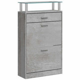 Vidaxl Shoe Cabinet 63x24x104 cm behandlet træbetonpris