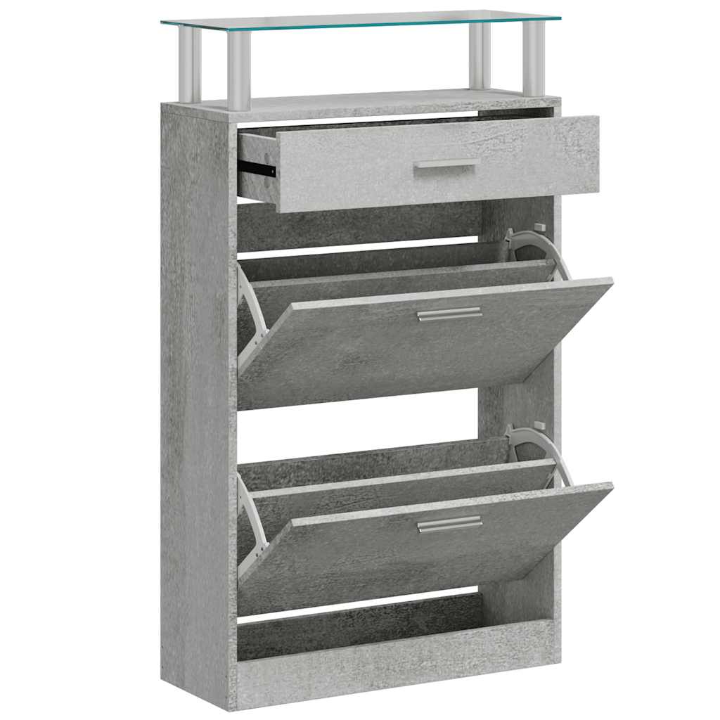 Vidaxl Shoe Cabinet 63x24x104 cm behandlet træbetonpris