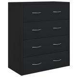 Vidaxl dressoir met 4 lades 60x30,5x71 cm zwart