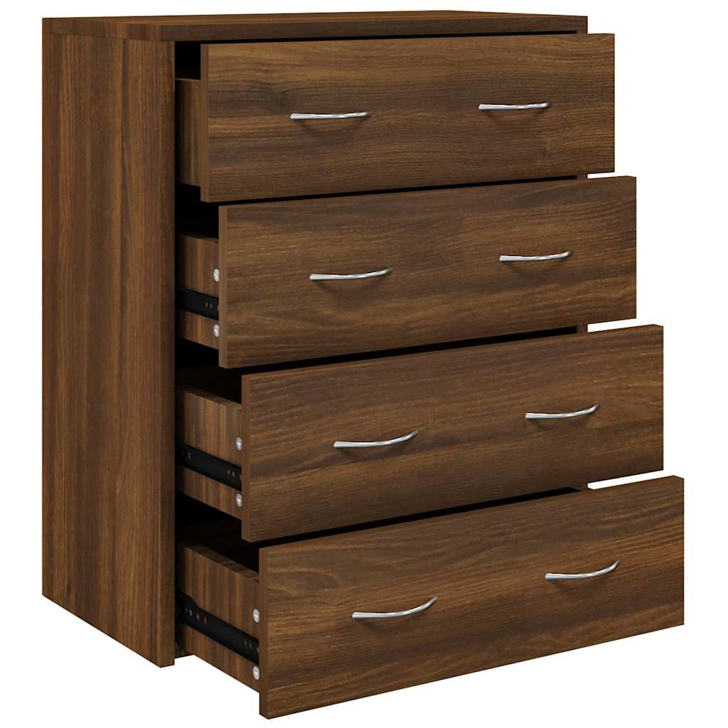 Vidaxl dressoir met 4 lades 60x30,5x71 cm bruineiken