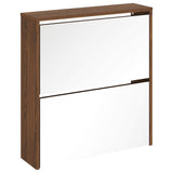 Vidaxl Shoe Cabinet med spejl 2-lag 63x17x67 cm Browniken