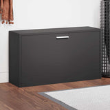 Vidaxx skobænk sort 80x24x45 cm udformet træ