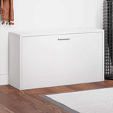 Vidaxx skobænk højglans hvid 80x24x45 cm færdigt træ