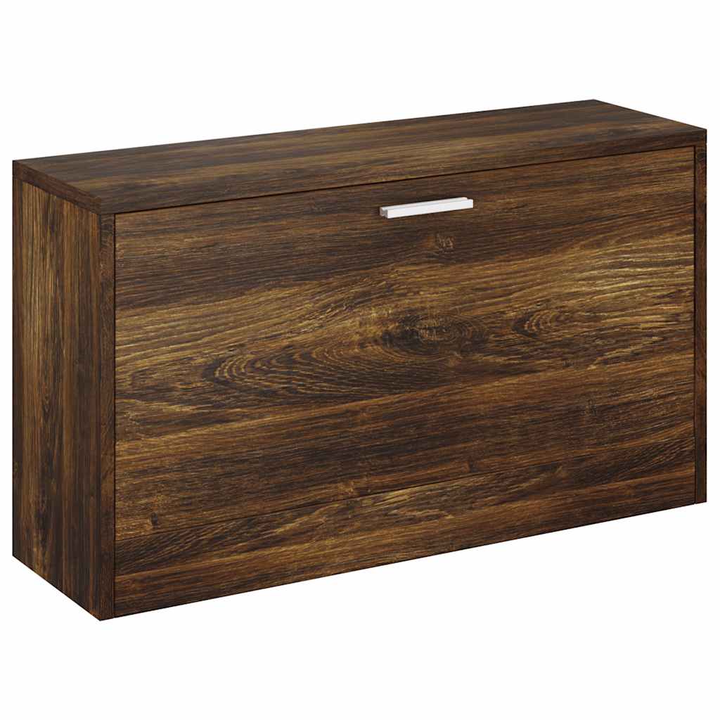 Vidaxl sko sofa 80x24x45 cm forarbejdet træ røget eg