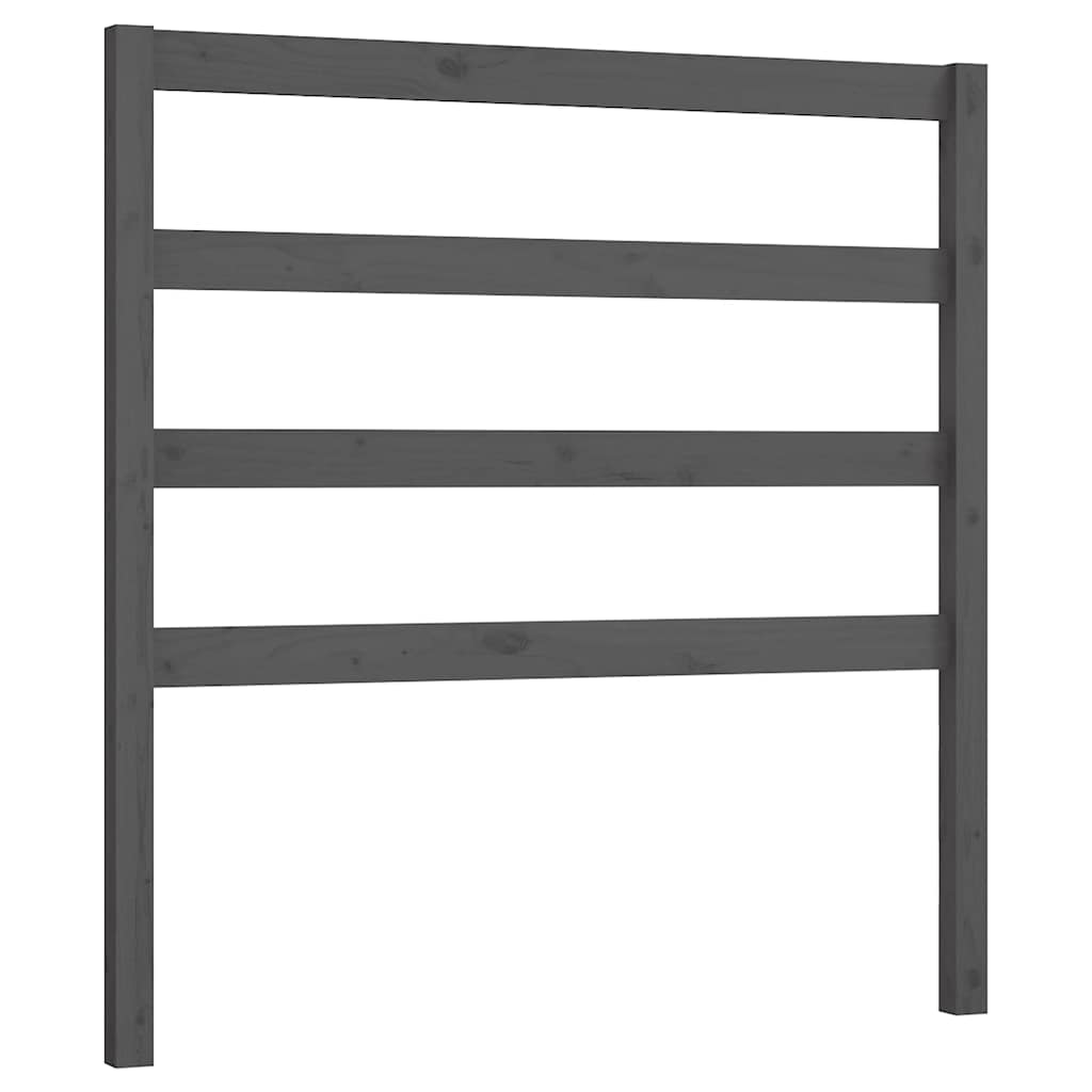 Vidaxl hoofdbord 81x4x100 cm massief grenenhout grijs