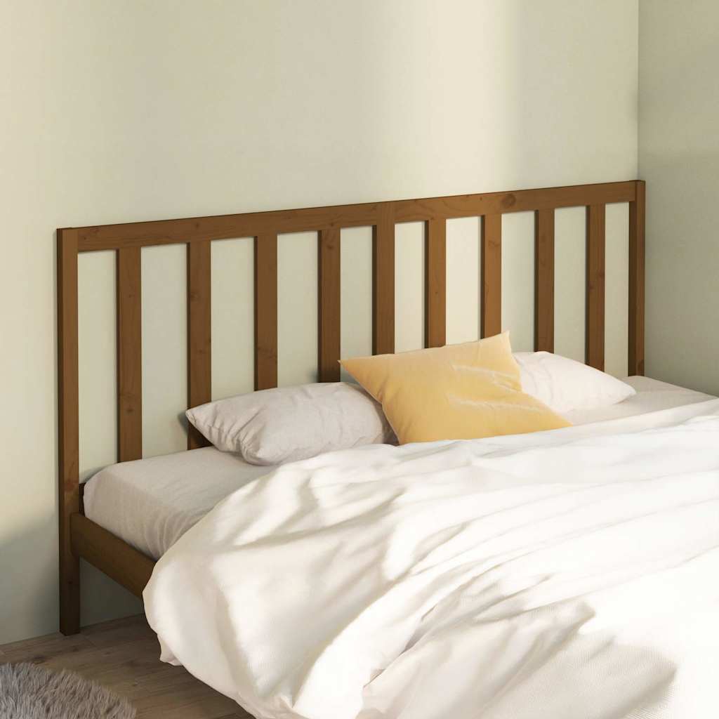 Vidaxl hoofdbord 186x4x100 cm massief grenenhout honingbruin