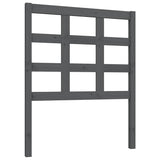 Vidaxl hoofdbord 80,5x4x100 cm massief grenenhout grijs