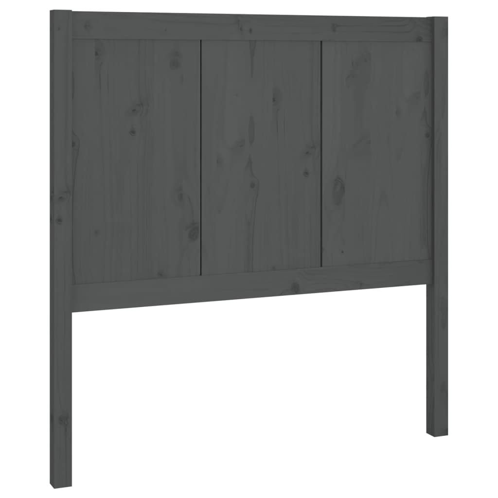 Vidaxl hoofdbord 80,5x4x100 cm massief grenenhout grijs