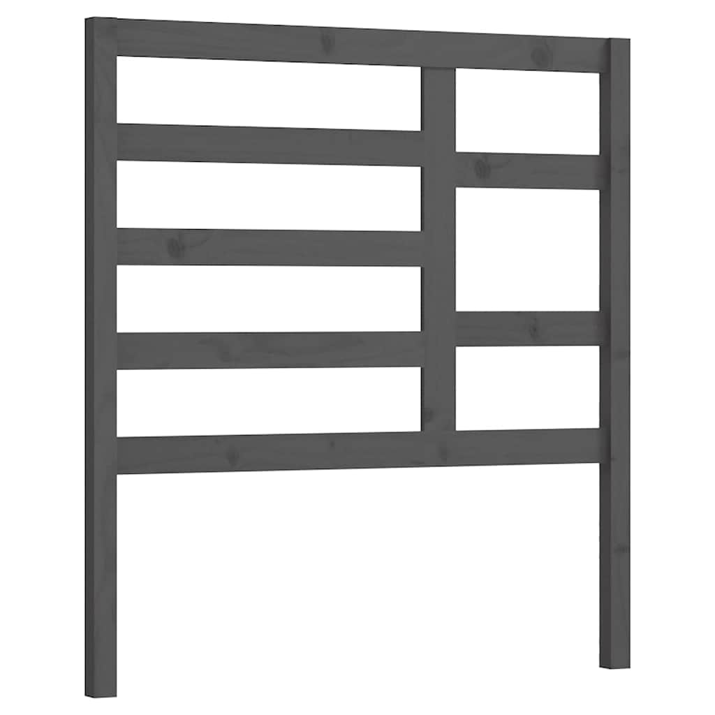 Vidaxl hoofdbord 81x4x104 cm massief grenenhout grijs