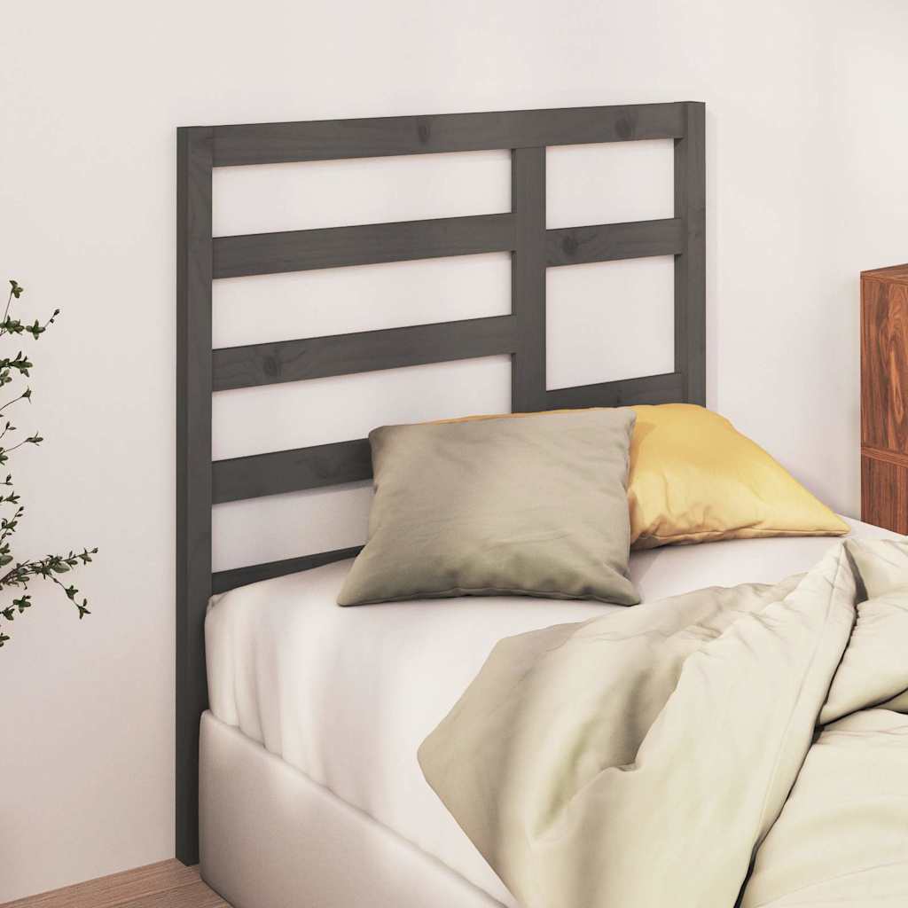 Vidaxl hoofdbord 81x4x104 cm massief grenenhout grijs